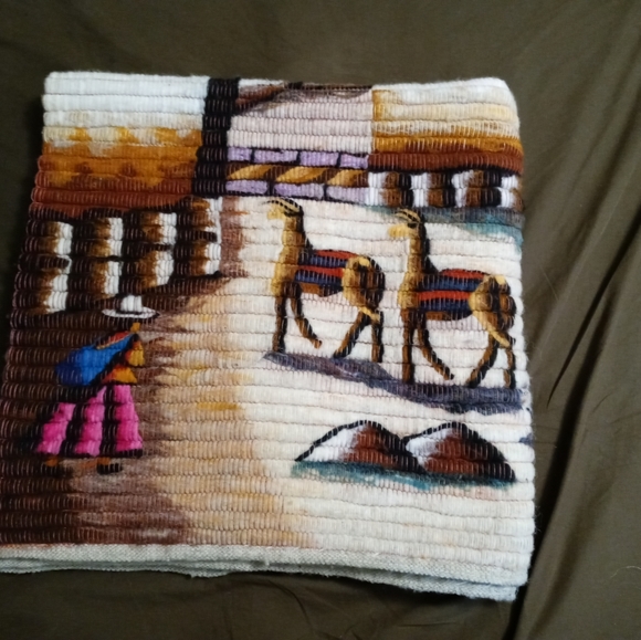 🦙Peruvian Folk Art Wool Handcrafted🦙🦙36"×36" Tapestry,Aspenandes Wall Decor. - Picture 5 of 16